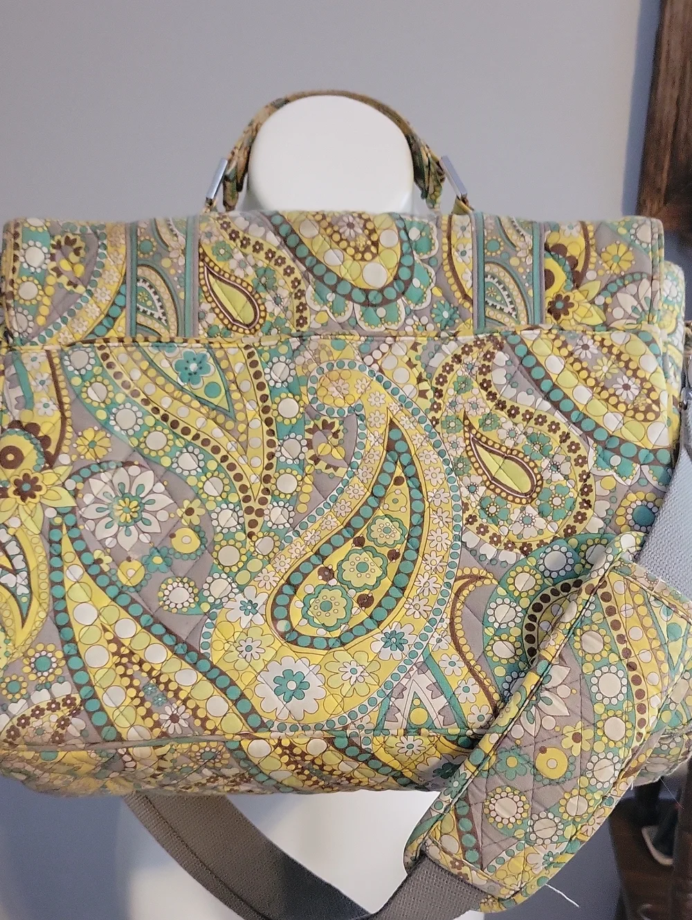 Vera Bradley Laptop Bag.  Lemon Parfait Retired Bag.